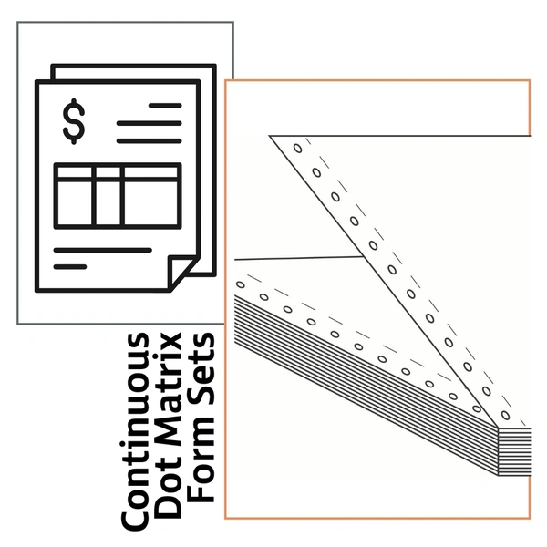  Continuous Dot Matric Printer Carbonless Ncr Forms Single Colour Print