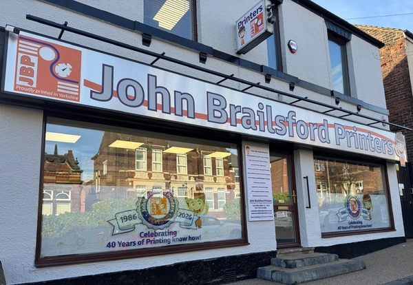  John Brailsford Printers, Rotherham Silver Sign & Shop Front February 2026