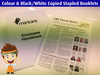 ~ Same Day ~ Super & Everyday Value Service ~ Colour & Black White Copied Stapled Booklets