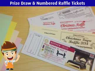 Prize Draw & Fund Raising Numbered Raffle Tickets