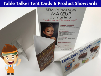 Table Talker Tent Cards & Product Showcards