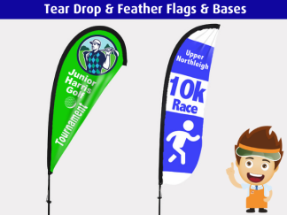 Tear Drop & Feather Flags & Bases