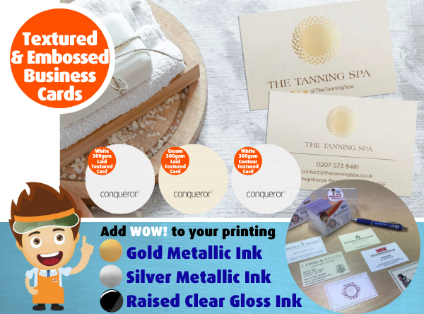 Conqueror Textured & Embossed Business Cards - John Brailsford Printers