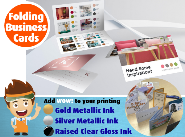 Folding Business Cards - Landscape & Tent Card Style - John Brailsford Printers