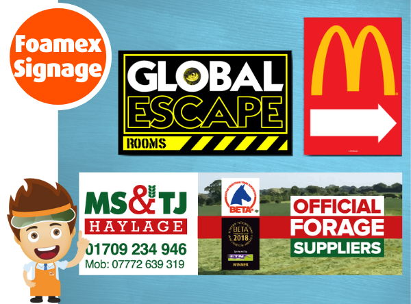 Large Foamex Signs & Outdoor Shop Signage - John Brailsford Printers