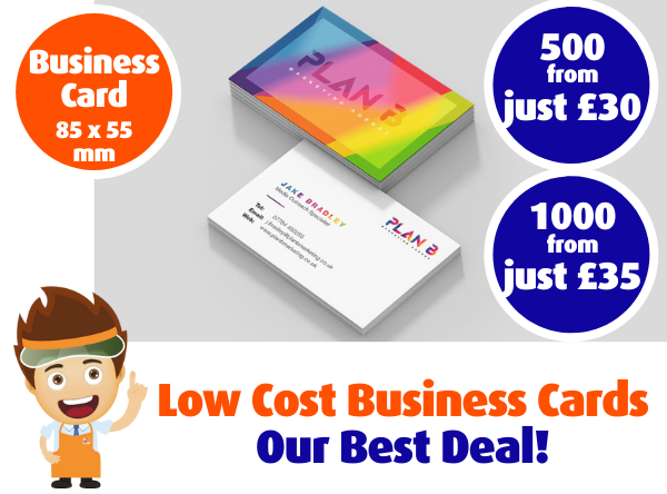 Low Cost Business Cards - Our Best Deal! - John Brailsford Printers - 500 £30 & 1000 £35