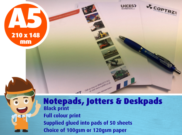 A5 size - Notepads, Jotters & Deskpads